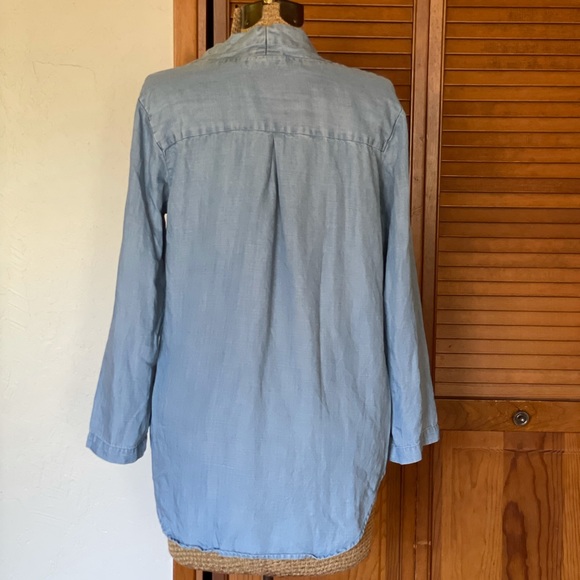 Mossimo | Chambray Denim Popover Blouse | S - Picture 5 of 16